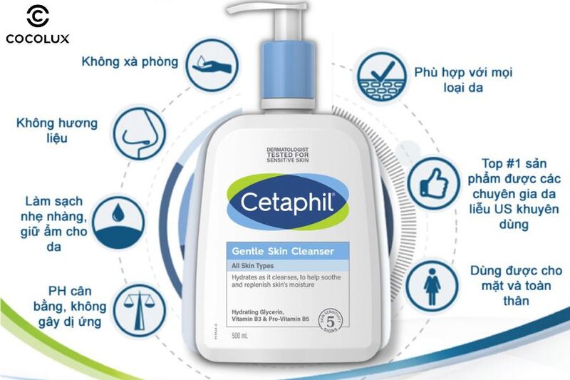 Những ưu điểm vượt trội của sữa rửa mặt Cetaphil Gentle Skin Cleanser Dịu Nhẹ 