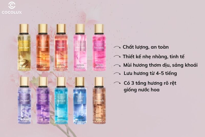 Ưu điểm của Body Mist Mỹ 