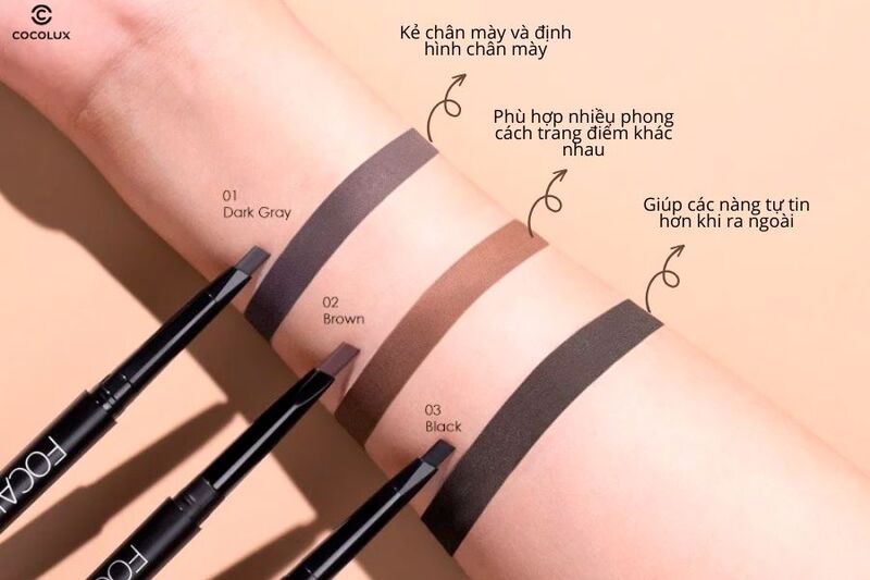 công dụng của Chì Kẻ Mày Focallure Automatic EyeBrow Pencil