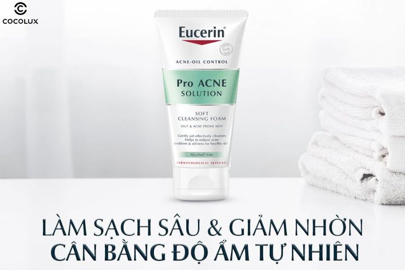 Công dụng chính của Gel Rửa Mặt EUCERIN Tạo Bọt Cho Da Mụn