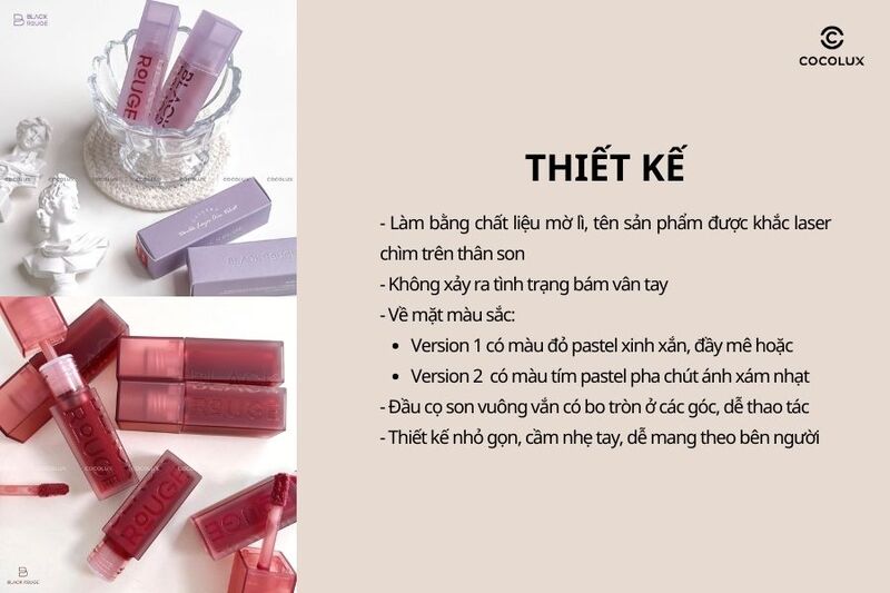 Thiết kế của son Black Rouge Double Layer Over Velvet