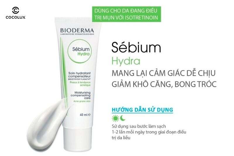 Kem dưỡng Bioderma Sebium Hydra giảm gia khô, bong tróc
