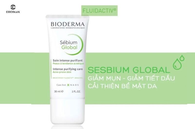 Kem dưỡng Bioderma Sebium Global ngăn ngừa mụn giảm tiết dầu hiệu quả