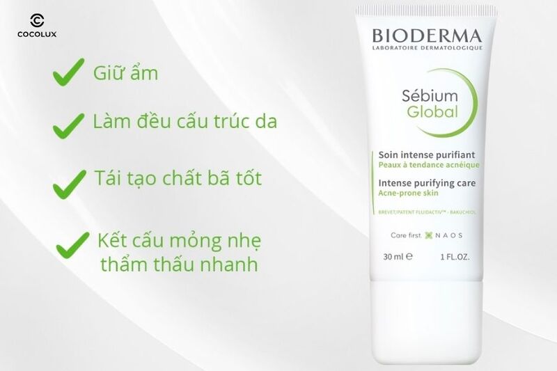 Công dụng của Kem dưỡng Bioderma Sebium Global