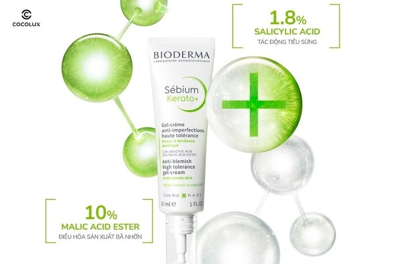 Thành phần nổi bật của Kem dưỡng Bioderma Sebium Kerato
