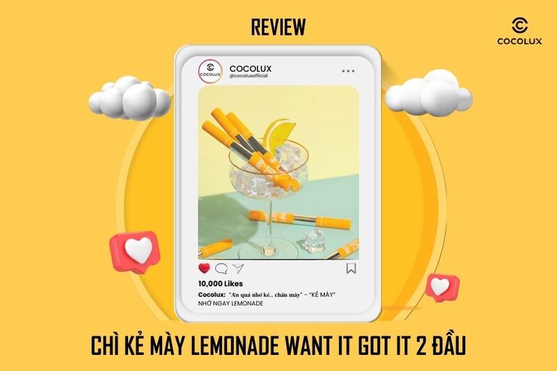 Review Chì Kẻ Mày Lemonade Want It Got It 2 Đầu