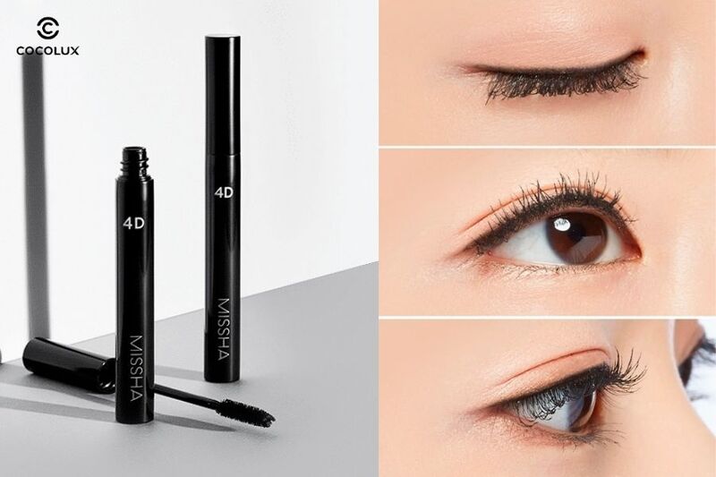 Mascara Missha 4D The Style giúp hàng mi trở nên cong và dày hơn