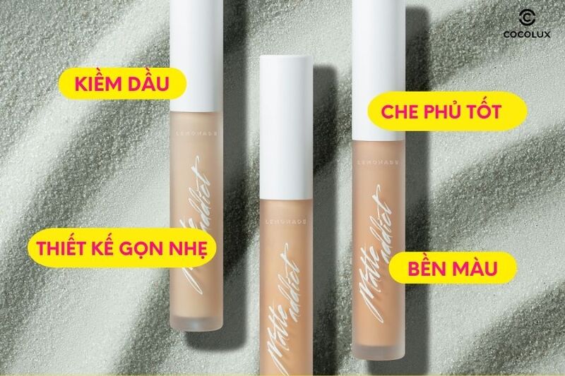 Che Khuyết Điểm Lemonade Matte Addict Concealer có nhiều ưu điểm nổi bật