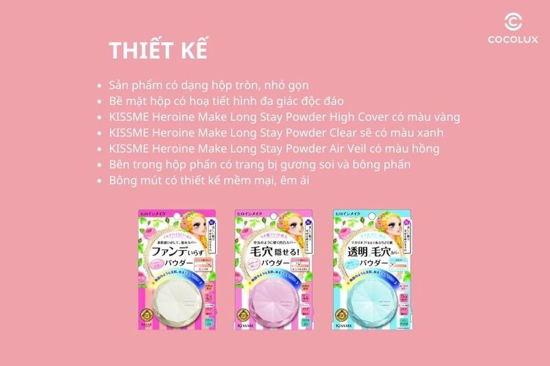 Thiết kế của&nbsp;phấn phủ Kiss Me Heroine