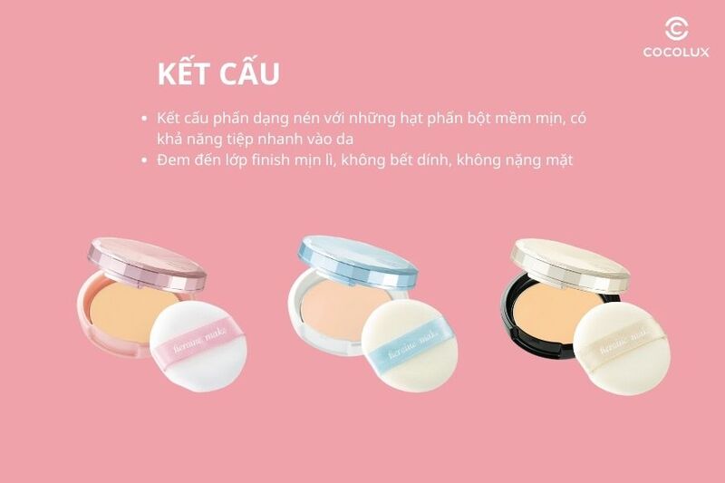 Kết cấu của&nbsp;phấn phủ Kiss Me Heroine