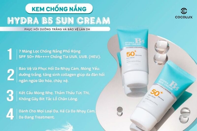 Kem Chống Nắng Pretty Skin Hydra B5 có nhiều ưu điểm nổi bật