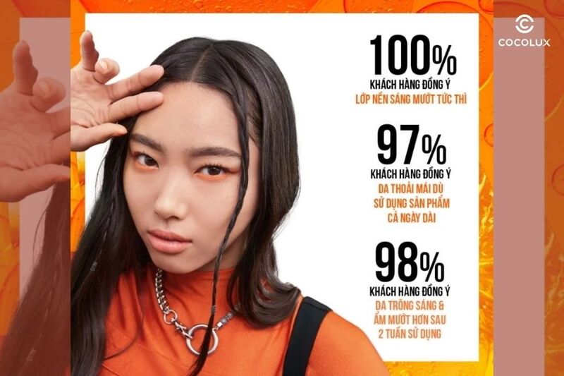 Kết quả khảo sát của khách hàng dùng kem nền Maybelline Fit Me Foundation Fresh Tint SPF50