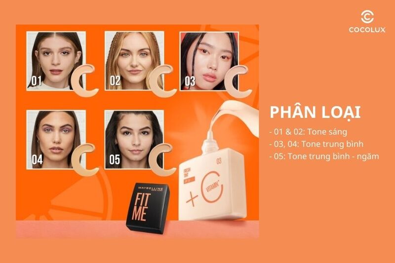 Các màu kem nền Maybelline Fit Me Foundation Fresh Tint SPF50