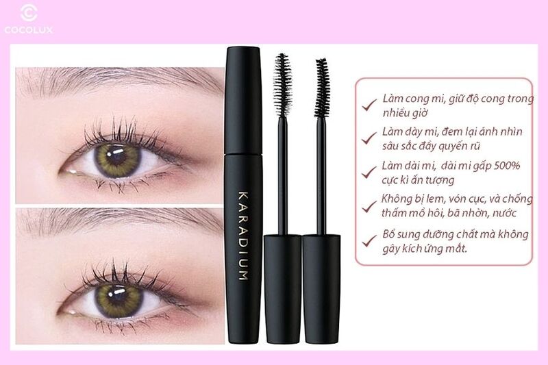 C&ocirc;ng dụng ch&iacute;nh của Mascara Karadium On The Top Fiber Volume