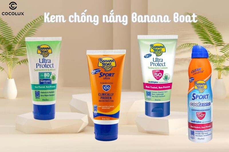 Các sản phẩm chống nắng đến từ thương hiệu Banana Boat 