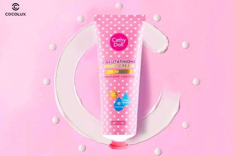 Review Kem Chống Nắng Cathy Doll Whitening Sunscreen L-Glutathione Magic  Cream 60ml