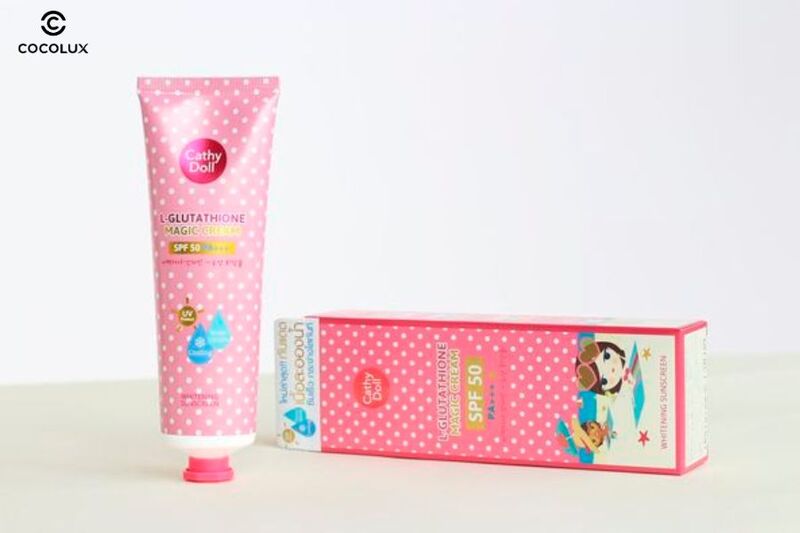 Review Kem Chống Nắng Cathy Doll Whitening Sunscreen L-Glutathione Magic  Cream 60ml