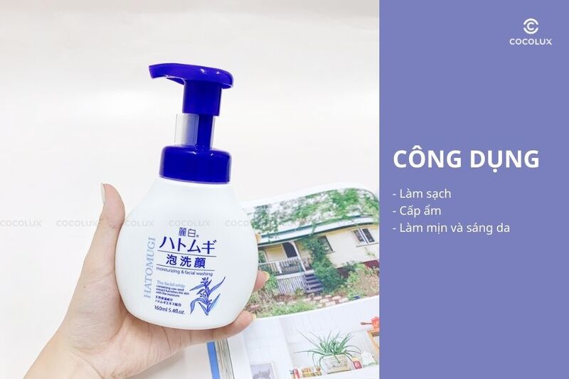 C&ocirc;ng dụng của&nbsp;bọt rửa mặt Hatomugi Ý Dĩ Dưỡng &Acirc;̉m, Trắng Da 160ml