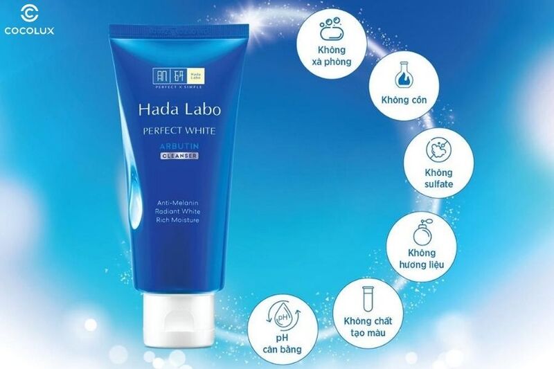 Sữa rửa mặt Hada Labo Perfect White Arbutin Cleanser có thành phần an toàn
