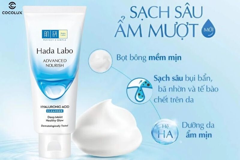 ​​​​​​​Kết cấu của sữa rửa mặt Hada Labo Advanced Nourish dưỡng ẩm