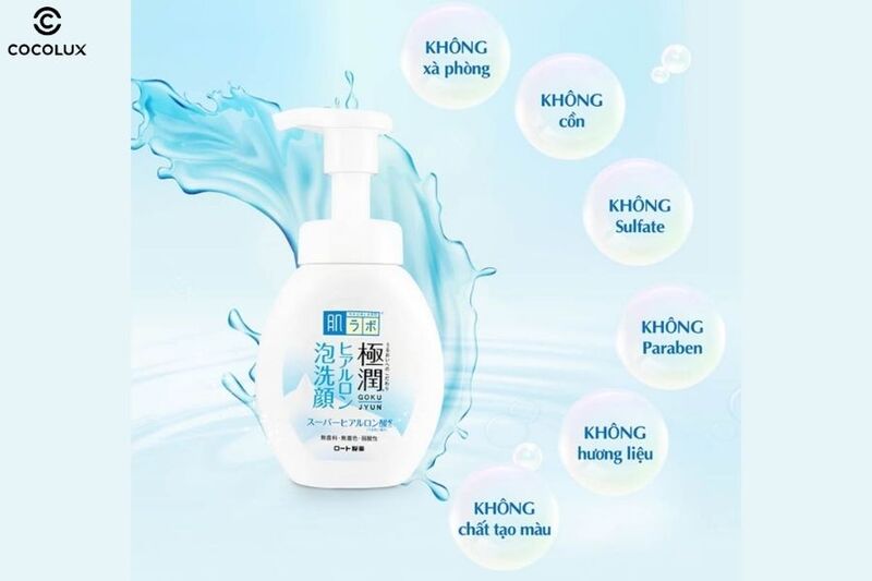 Bọt rửa mặt Hada Labo dành cho da khô có thành phần an toàn, lành tính