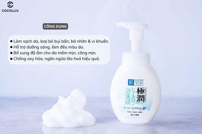 ​​​​​​​Công dụng của bọt rửa mặt Hada Labo dành cho da khô