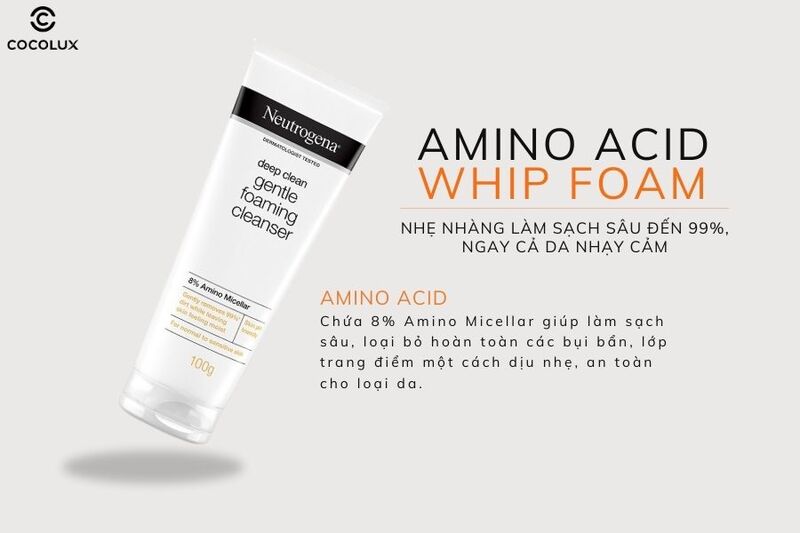 Thành phần chính của sữa rửa mặt Neutrogena làm sạch & kiểm soát nhờn