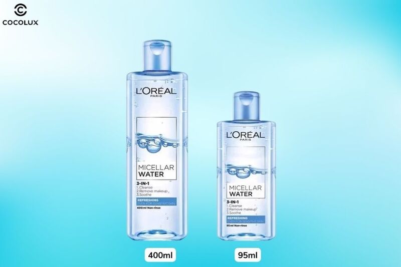 Thiết kế của nước tẩy trang Loreal Micellar Water tươi mát cho da dầu hỗn hợp