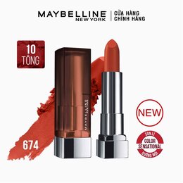 Son Thỏi Maybelline Color Sensational Mịn Lì - 674 Madison Red