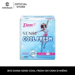 Băng Vệ Sinh Diana Sensi Cool Fresh Siêu Mỏng 23cm Cánh - 8 PCS 