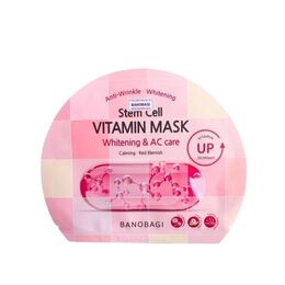 Mặt Nạ Banobagi Stem Cell Vitamin Mask Whitening & AC Care Dưỡng Sáng Và Chăm Sóc Da Mụn 30g (Hồng)