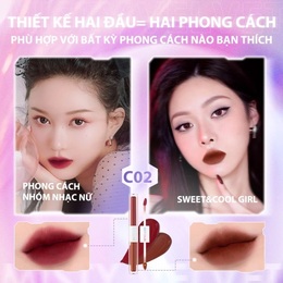 ​​Son Bóng Focallure Multicolor 2-in-1 Lipstick & Lip Gloss - C02