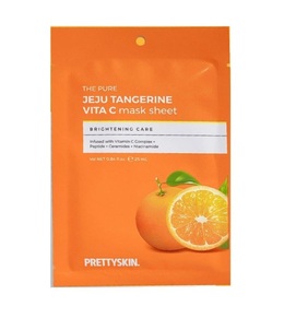 Mặt Nạ Prettyskin The Pure Jeju Tangerine Vita C Mask Sheet 1PCS