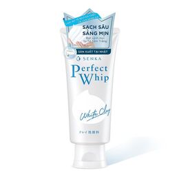 Sữa Rửa Mặt Senka Perfect Whip White Clay Đất Sét Trắng Làm Đều Màu Da 120g (Mã Mới)