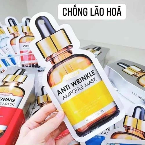 Mặt nạ ngừa lão hóa Nature Beauty Anti Wrinkle Ampoule Mask - Mỹ phẩm ĐẸP  XINH