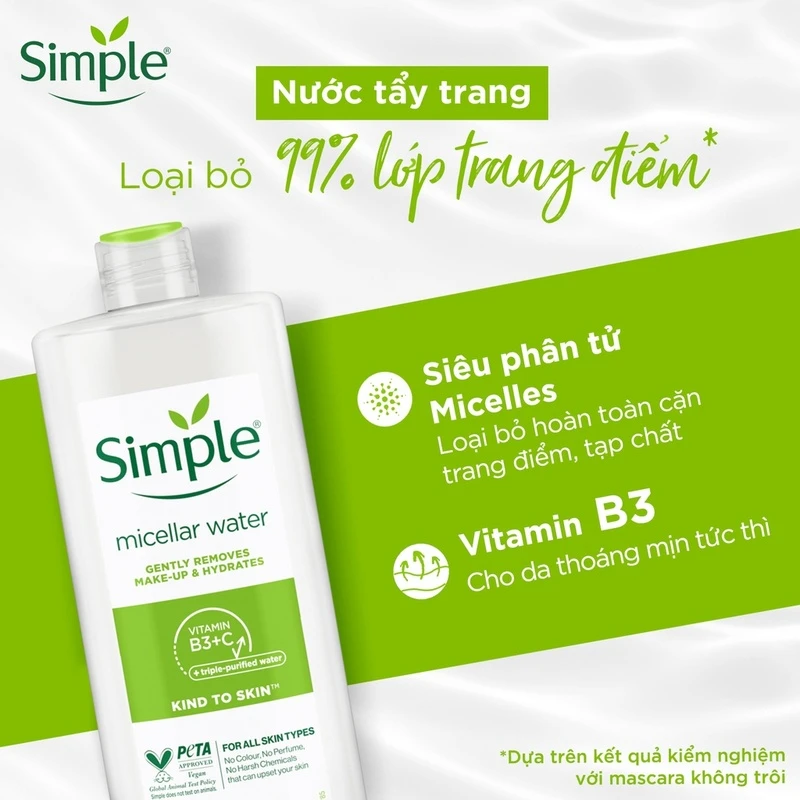 Nước tẩy trang simple