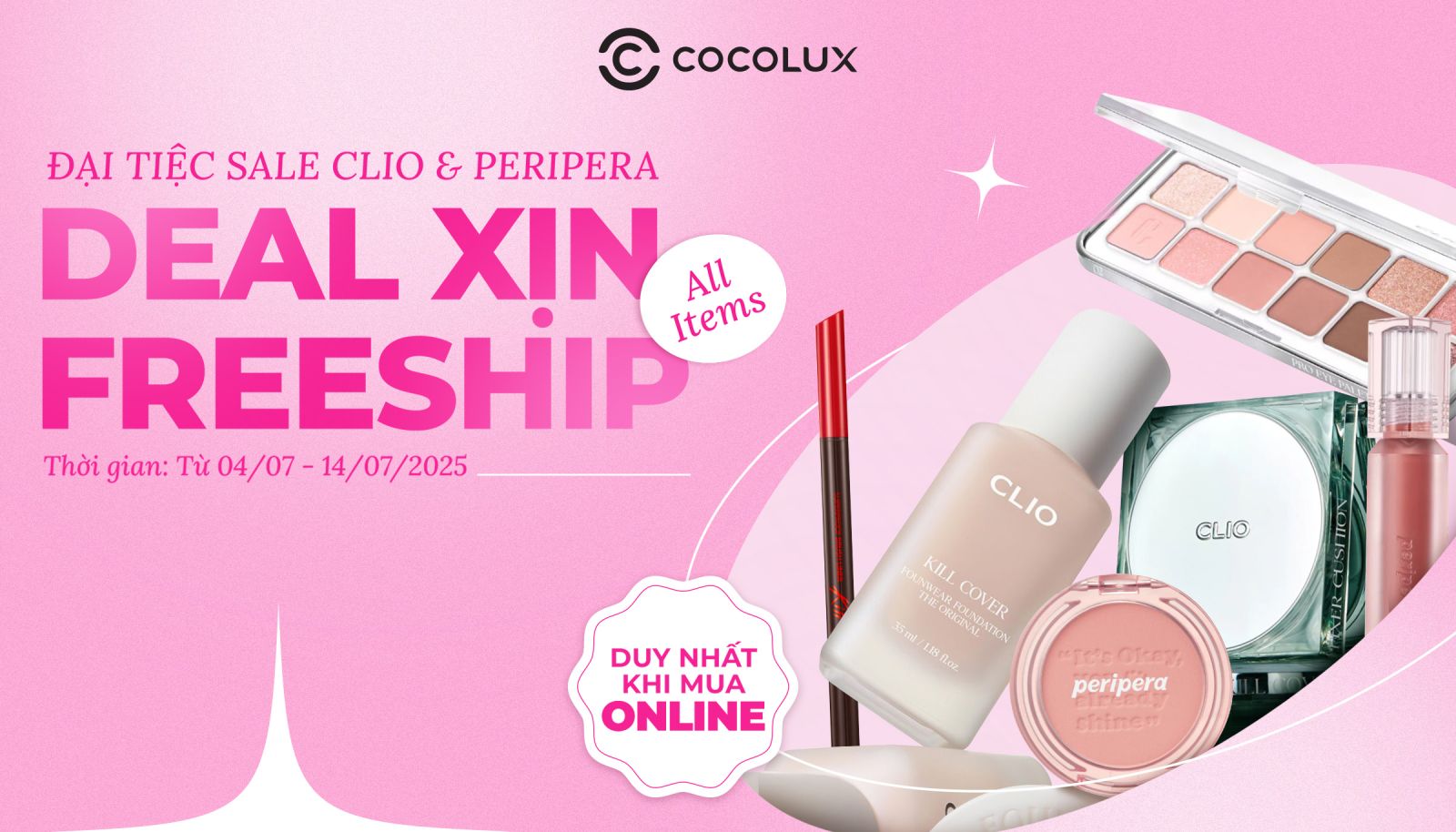 🔥 ĐẠI TIỆC SIÊU DEAL 𝗖𝗟𝗜𝗢 & 𝗣𝗘𝗥𝗜𝗣𝗘𝗥𝗔 CHỈ TỪ #1XX