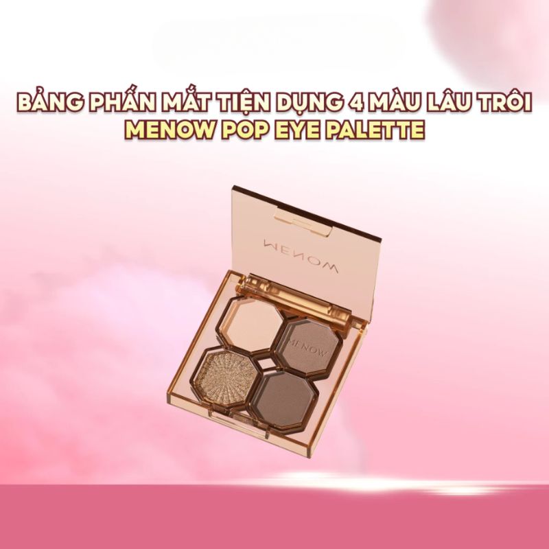 Bảng Mắt MENOW Pop Eye Palette 4 Ô Màu Tự Nhiên Lâu Trôi
