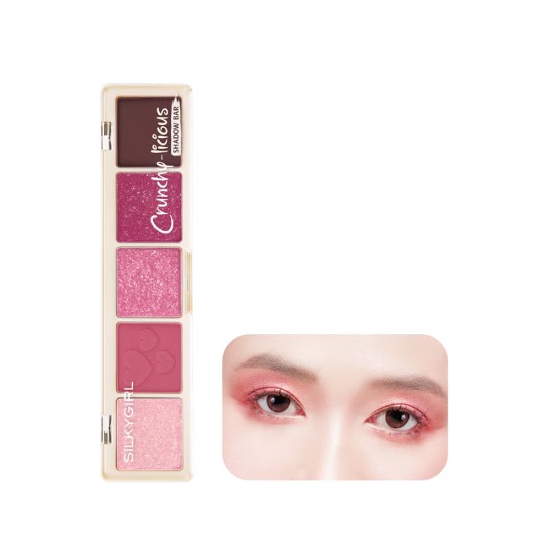 Bảng Phấn Mắt Silkigirl Crunchy-Licious Shadow Bar 5 Màu #02 Fruity Berry