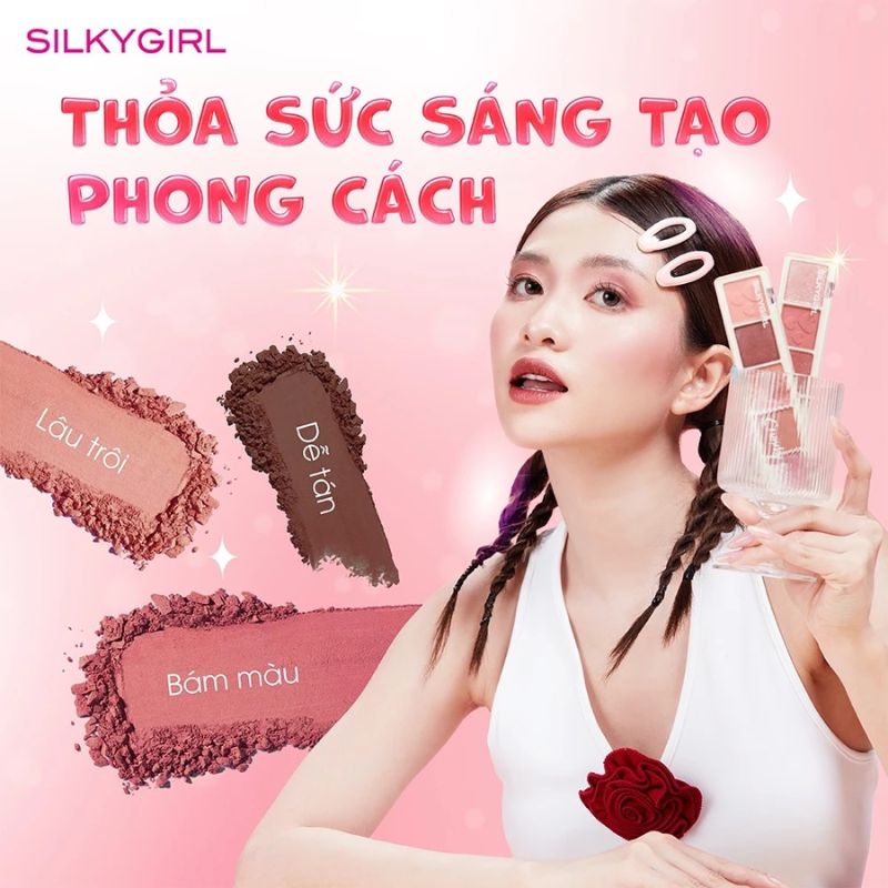 Bảng Phấn Mắt Silkigirl Crunchy-Licious Shadow Bar 5 Màu #02 Fruity Berry