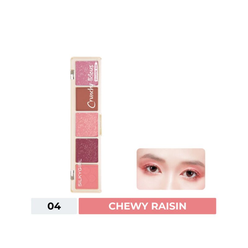 Bảng Phấn Mắt Silkigirl Crunchy-Licious Shadow Bar  5 Màu #04 Chewy Raisin