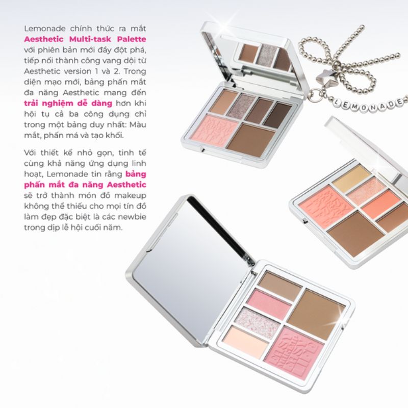 Bảng Phấn Mắt Lemonade Aesthetic Multi - Tash Palette - 01 Cool Rose