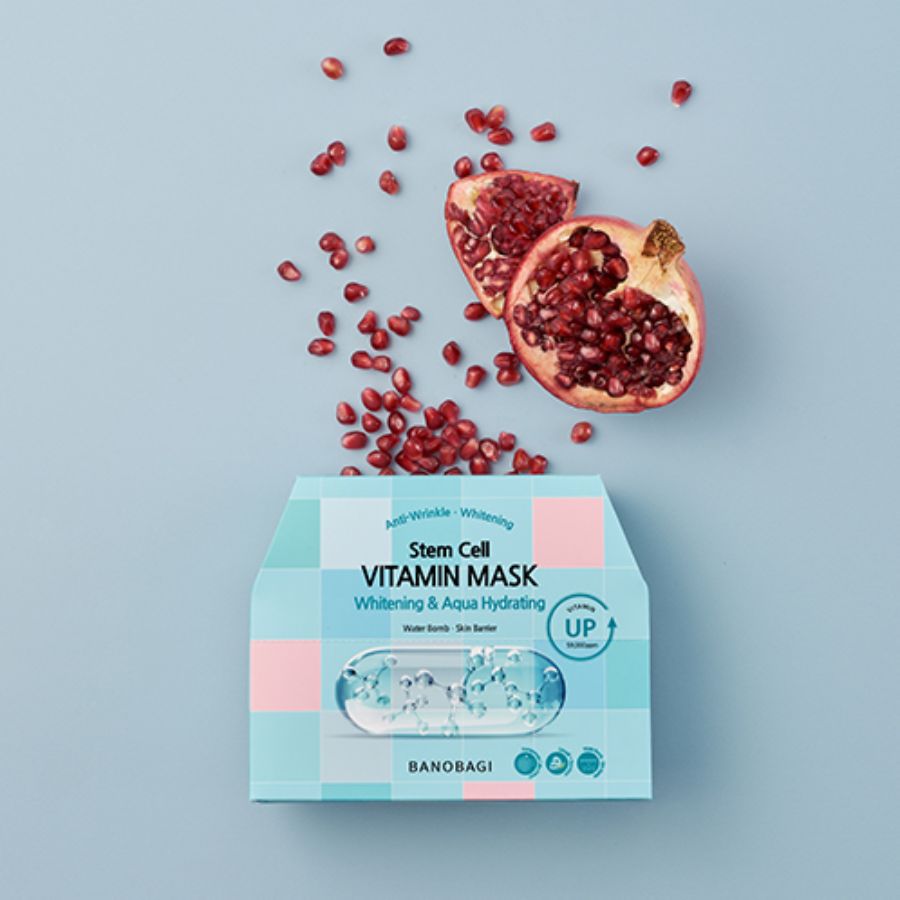 Mặt Nạ Banobagi Stem Cell Vitamin Mask - White & Aqua Hydrating Water Bomb - Skin Barrier