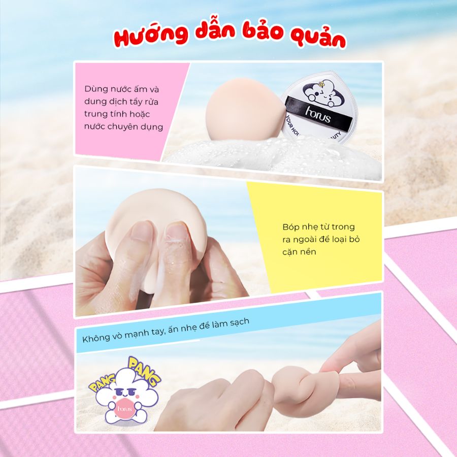 Bông Mút Trang Điểm Horus - Màu Hồng