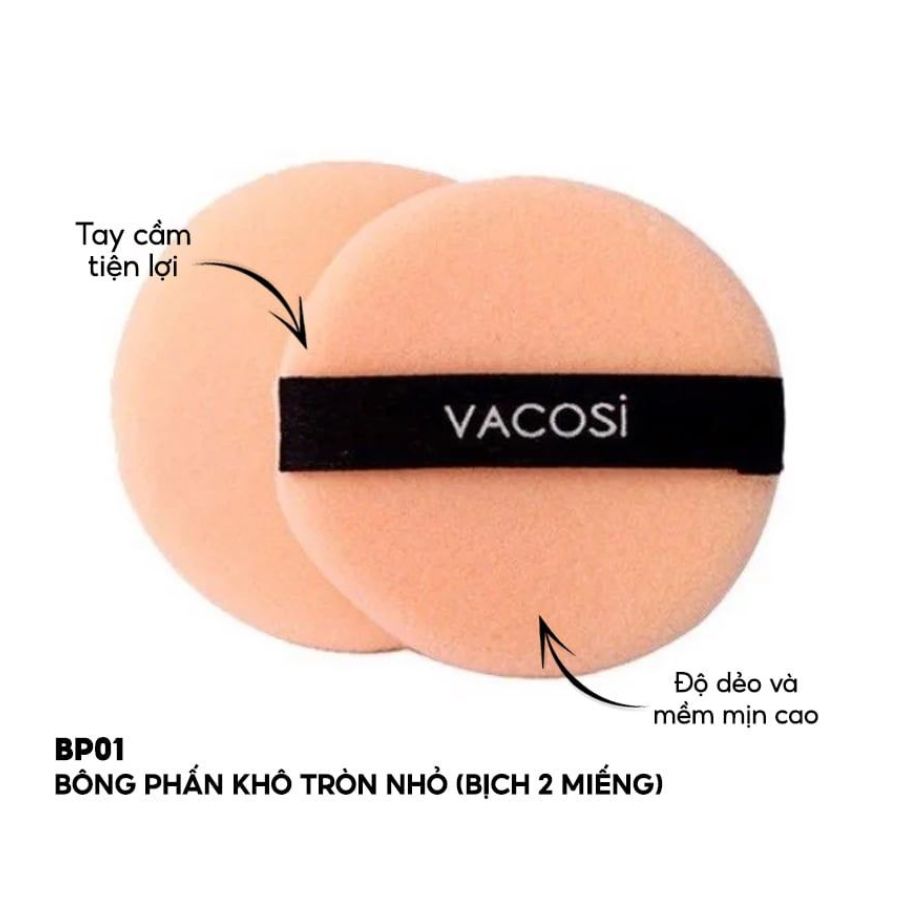 Bông Phấn Khô Vacosi Tròn Nhỏ BP01