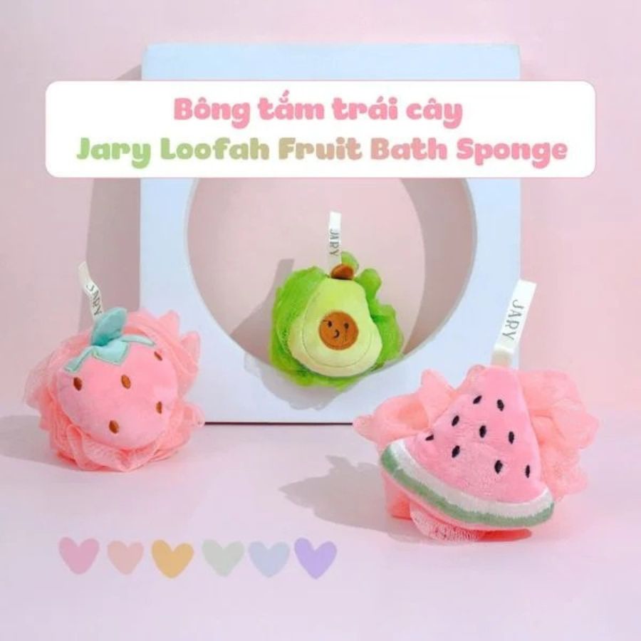 Bông Tắm Jary Loofah Bath Sponge Hình Trái Cây