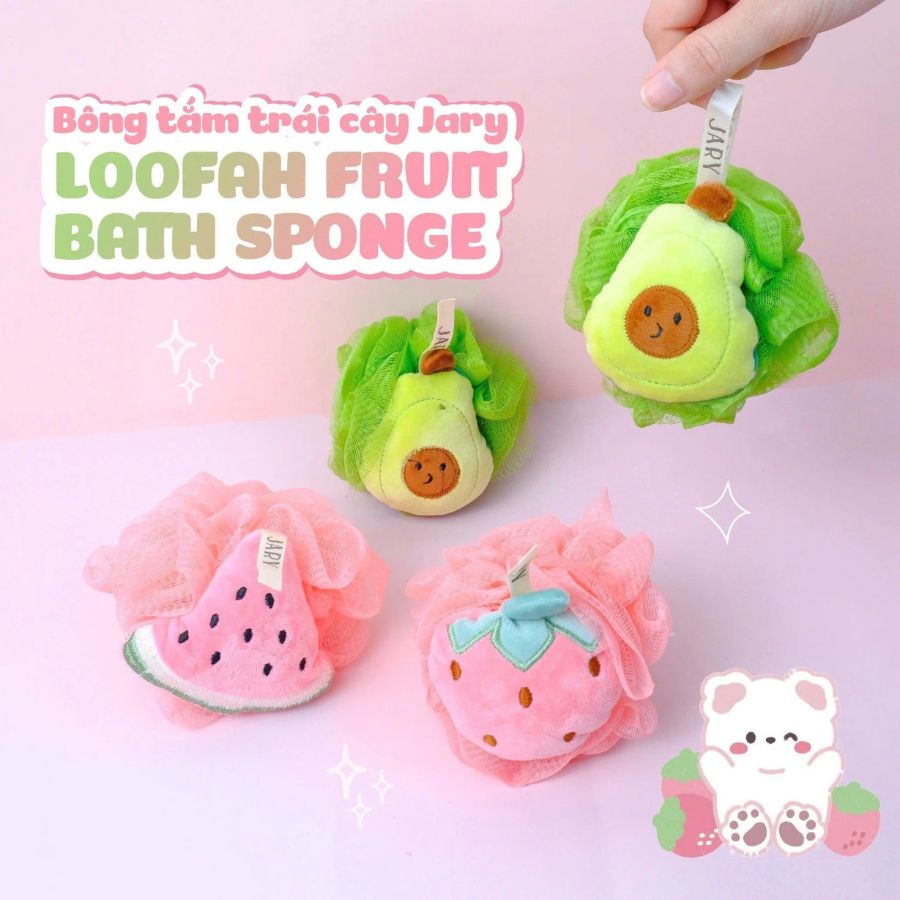Bông Tắm Jary Loofah Bath Sponge Hình Trái Cây