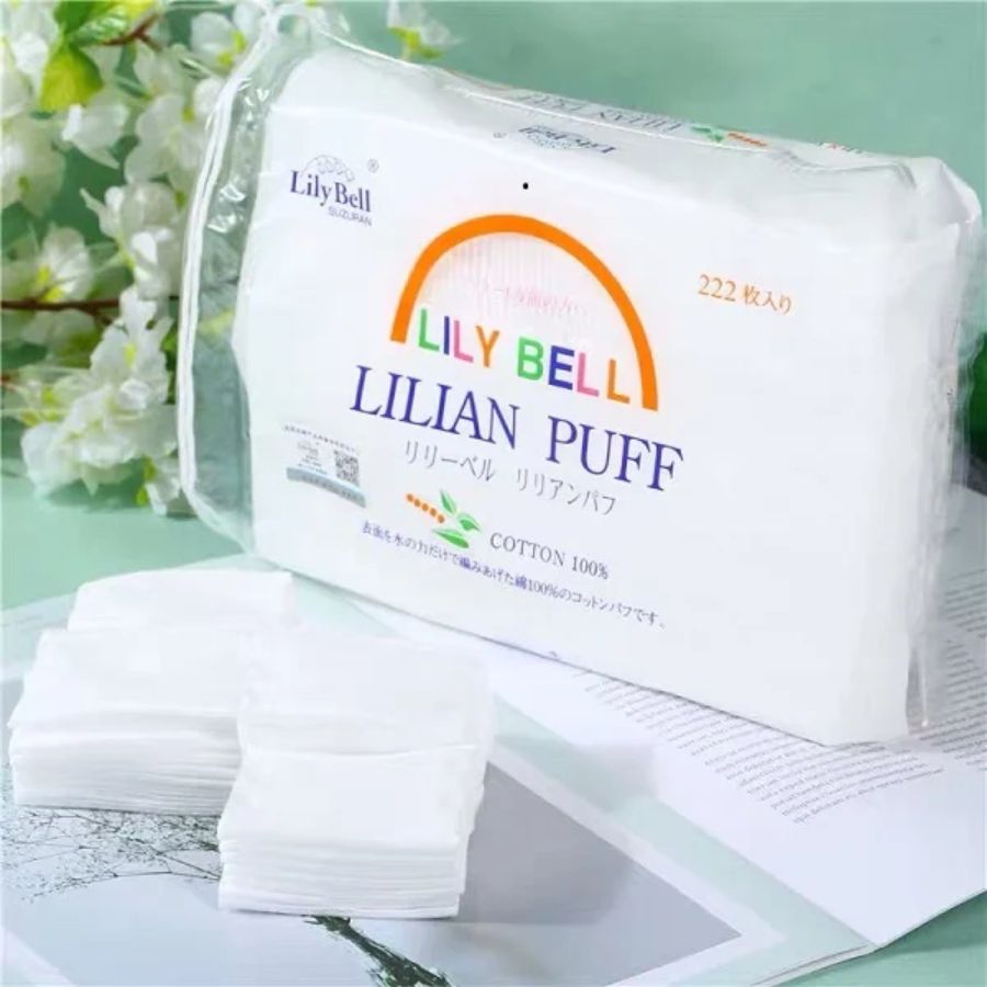 Bông Tẩy Trang Lily Bell Lilian Puff Cotton 222 PCS (Mã Mới)