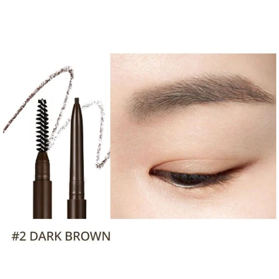 Chì Kẻ Mày Peripera Speedy Skinny Brown 02 Dark Brown