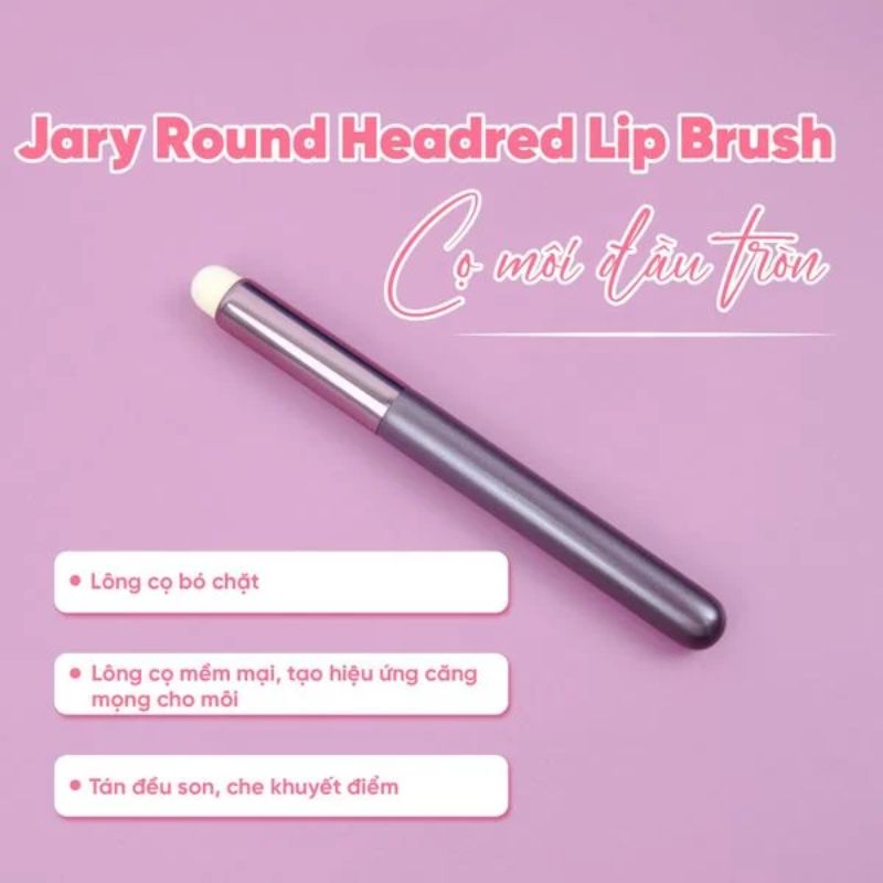 Cọ Tán Môi Jary Đầu Tròn Lùn Round Headred Lip Brush (Có Túi)